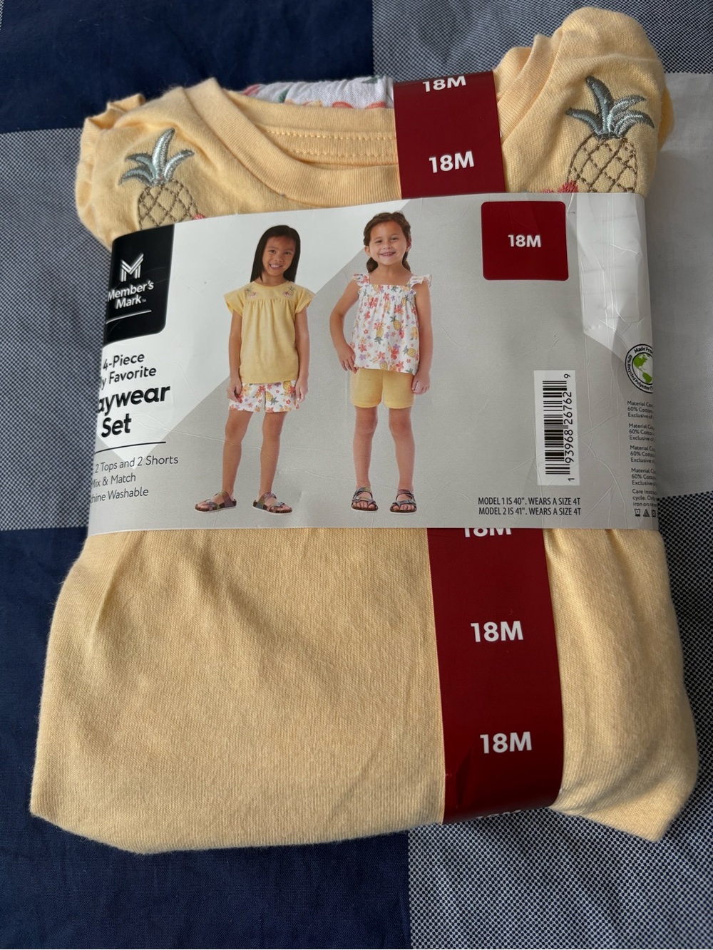 Yellow Pineapple 4-Piece Summer Set - 18M